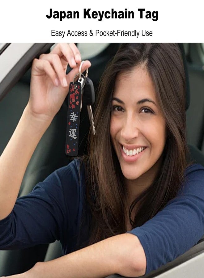 YKEBVPW قطعتان من سلاسل المفاتيح اليابانية المطرزة، سلاسل مفاتيح آسيوية للدراجات النارية، حلقات مفاتيح مطرزة بنمط سايبربانك، سلاسل مفاتيح وعلامات على الطراز الياباني لتعليق حقائب الظهر - Image 2